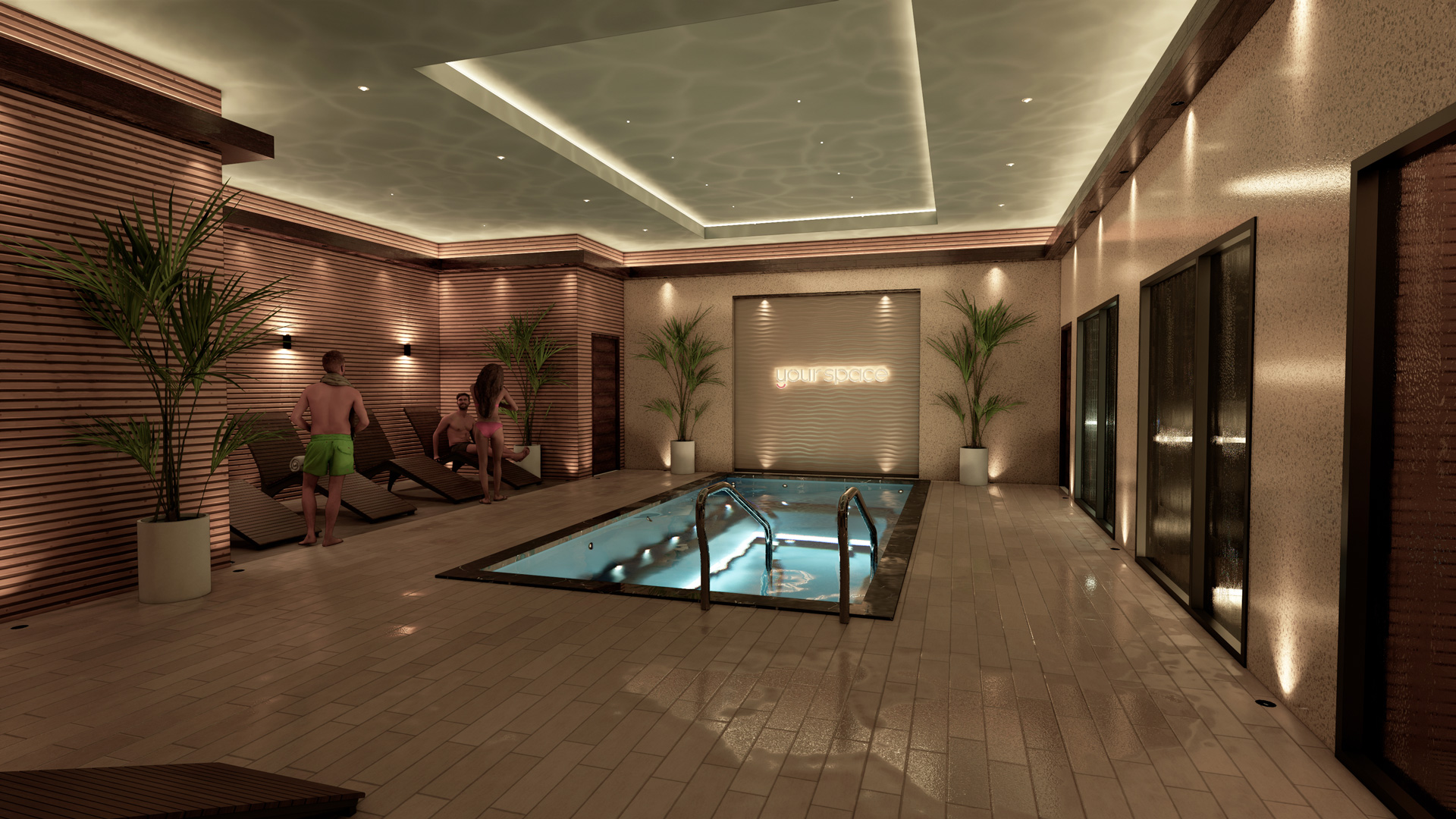 Pool and relaxation suite at the Feel Good Hub, Barnsley