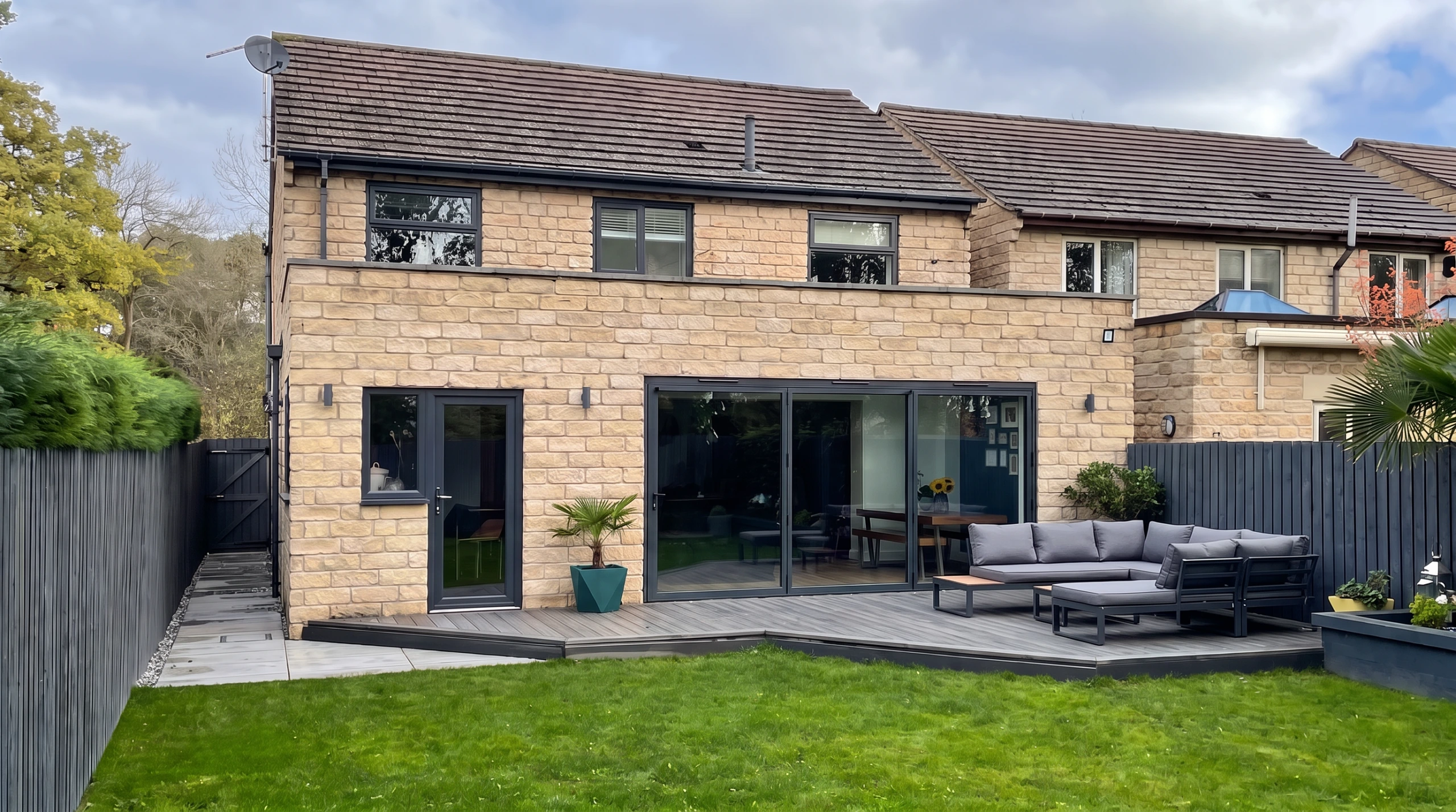Architectural design services for a new single storey rear extension in Silkstone Common, Barnsley.
