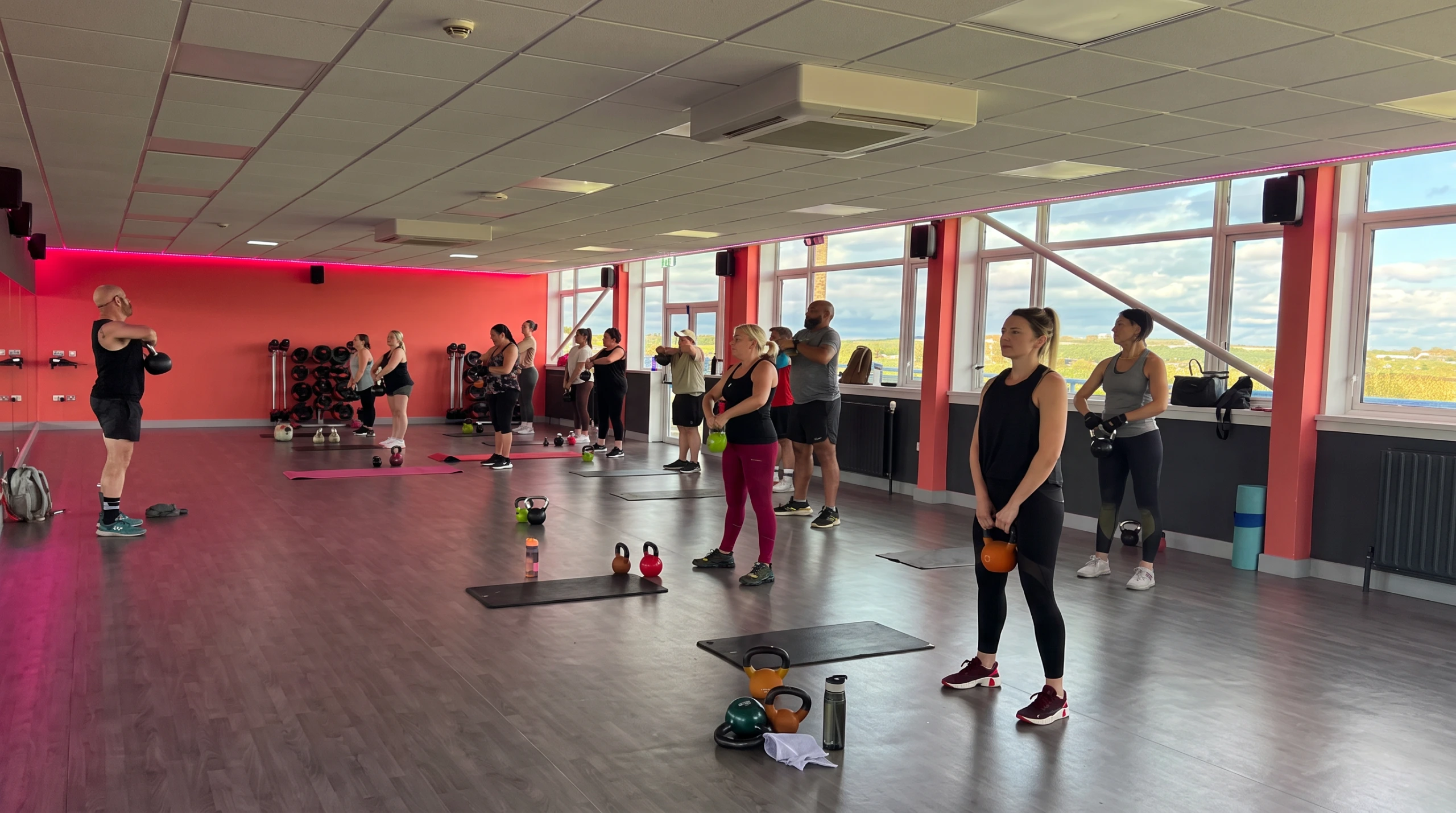 Interior view of the fitness studio at Dorothy Hyman Sports Centre, Cudworth