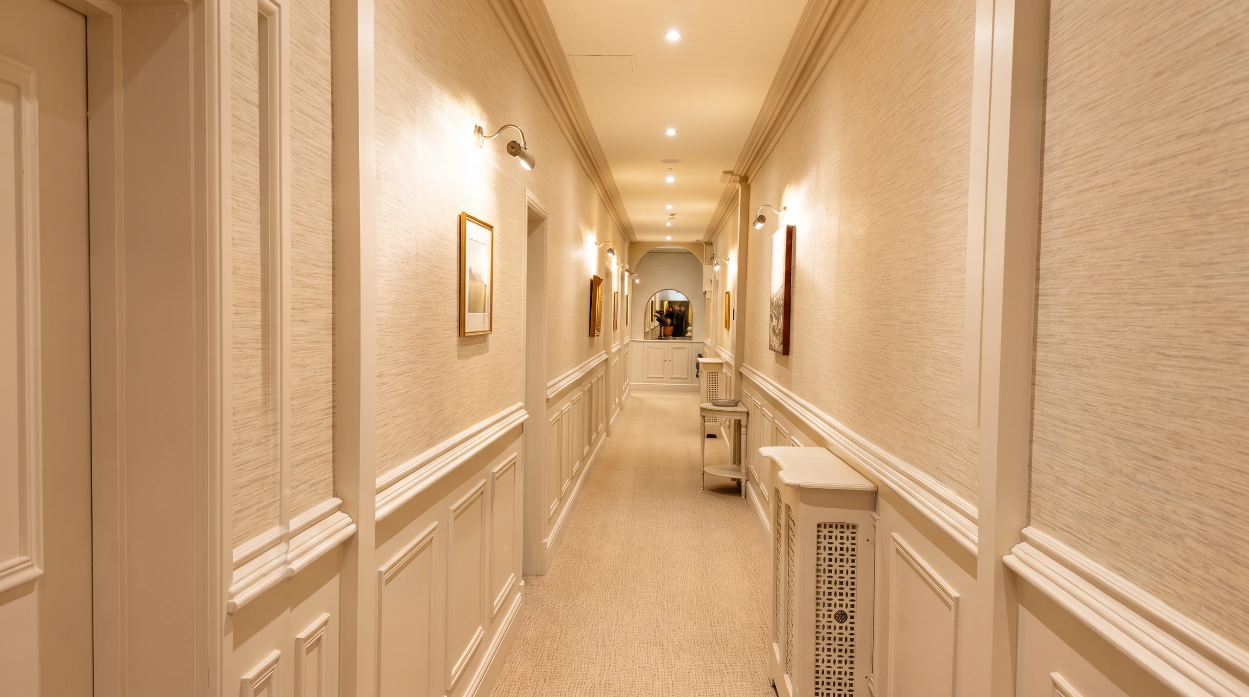 Architectural design services for the refurbishment of a residential care home in Ilkley. Photograph of the circulation.