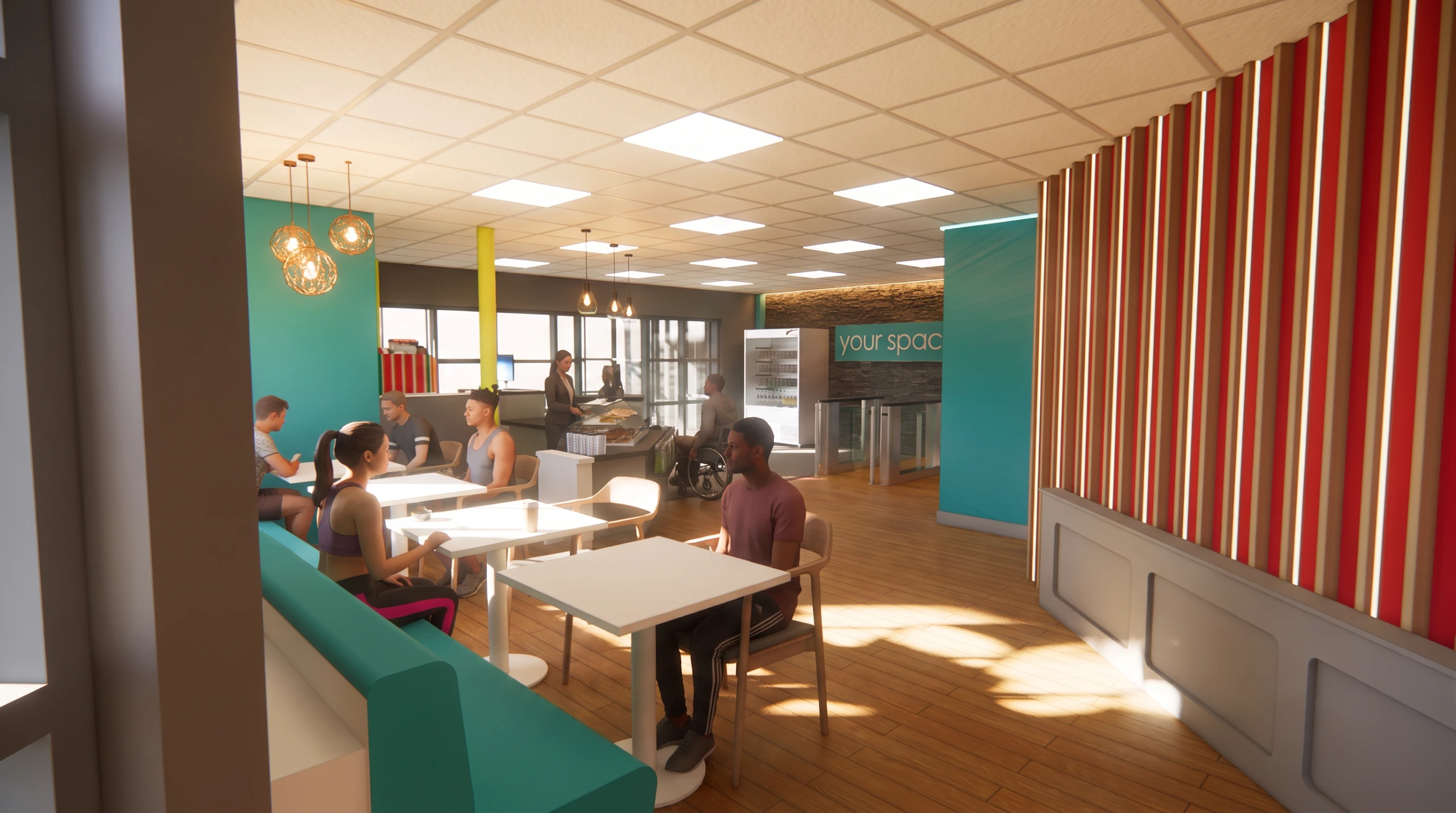 Internal remodelling of the existing reception area at Your Space, Dearneside